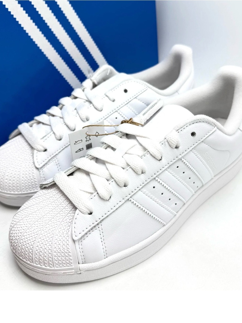 adidas White Kids Superstar Sneakers